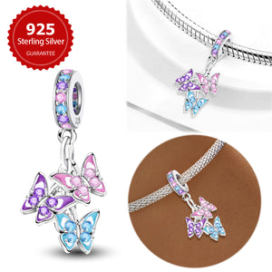 925 Sterling silver butterfly charm bead