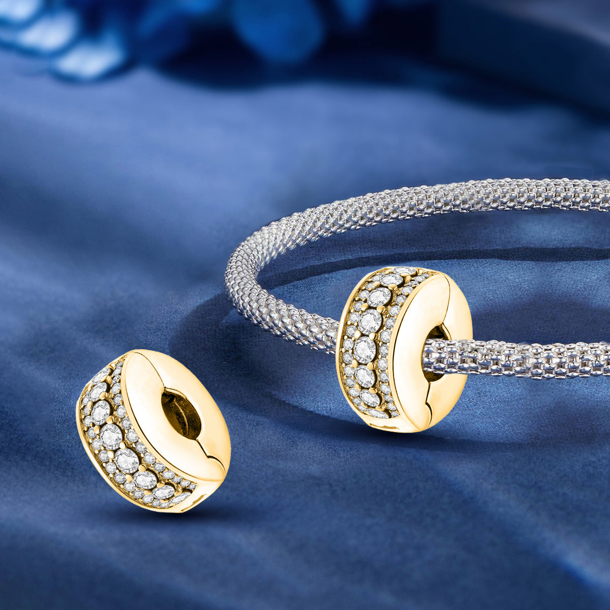 925 Sterling silver round  charm bead