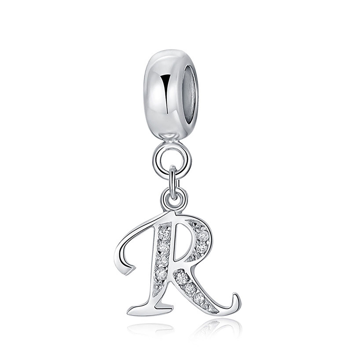 925 Sterling silver letter charm bead