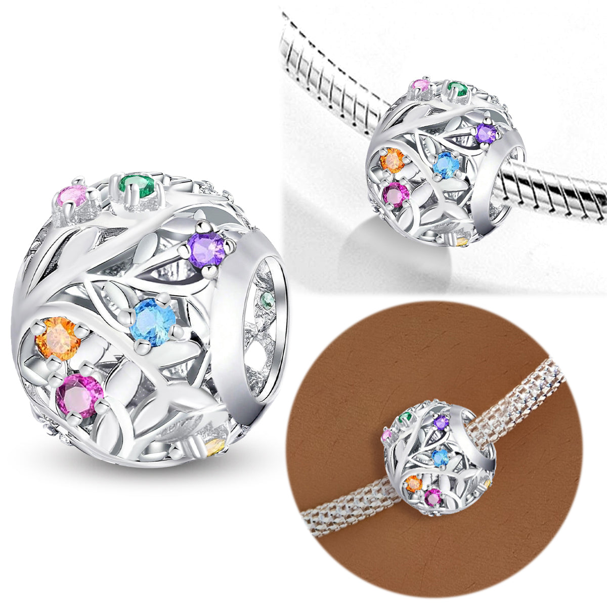 925 Sterling silver charm bead