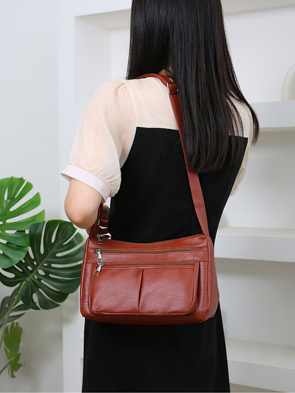 Chic Soft Leather Crossbody Bag for Women - 4 Colours