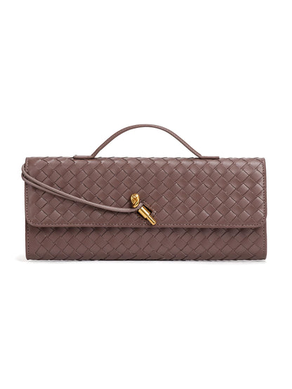 Vintage Woven Clutch Bag: Retro Accordion Crossbody for Evening & Daily Use - 16 Colours