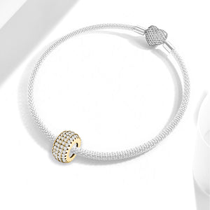 925 Sterling silver round charm bead