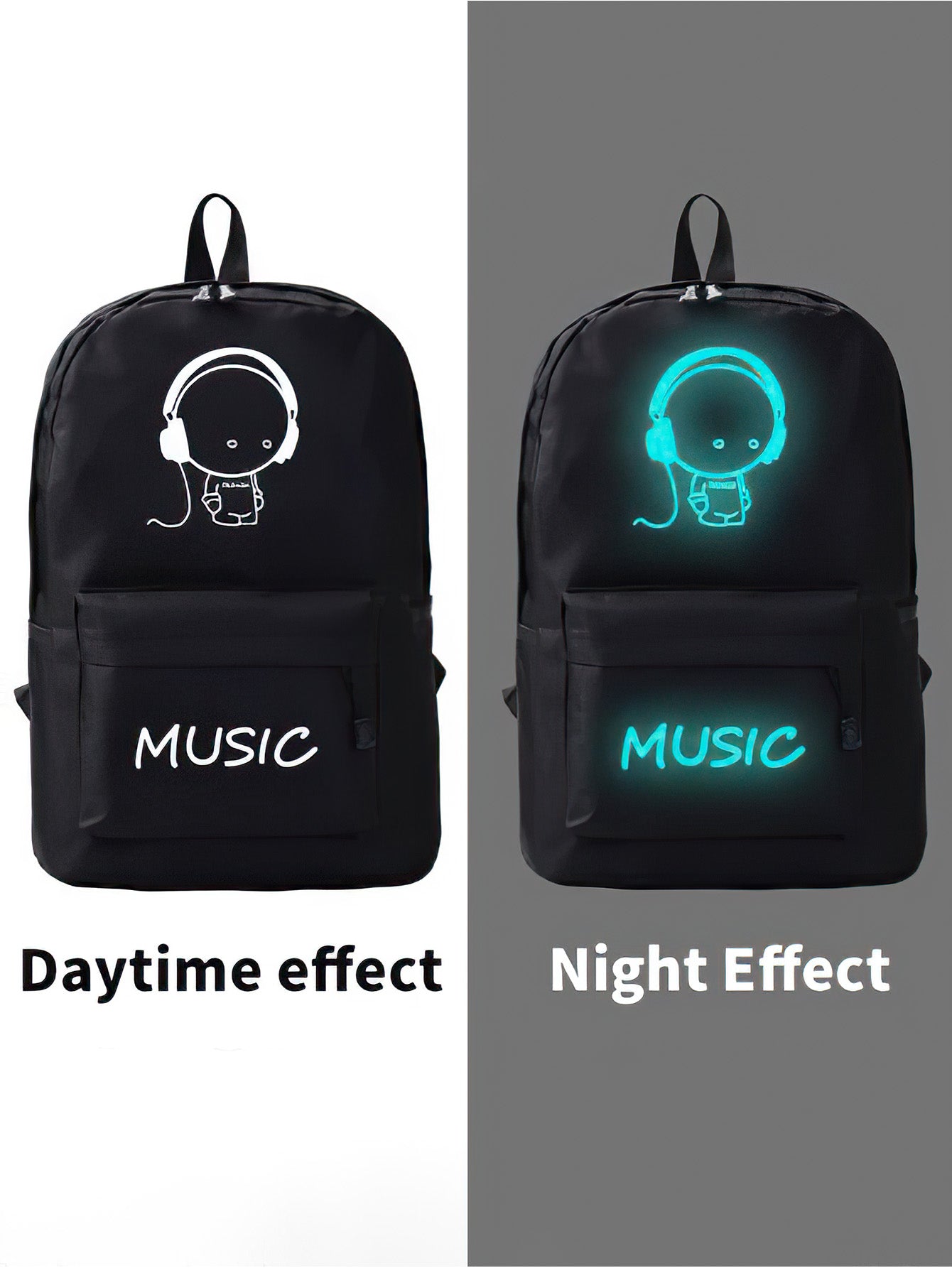 Glow-in-the-Dark Unisex Backpack – Trendy & Practical for School and Commuting