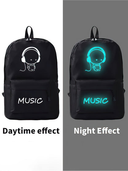 Glow-in-the-Dark Unisex Backpack – Trendy & Practical for School and Commuting