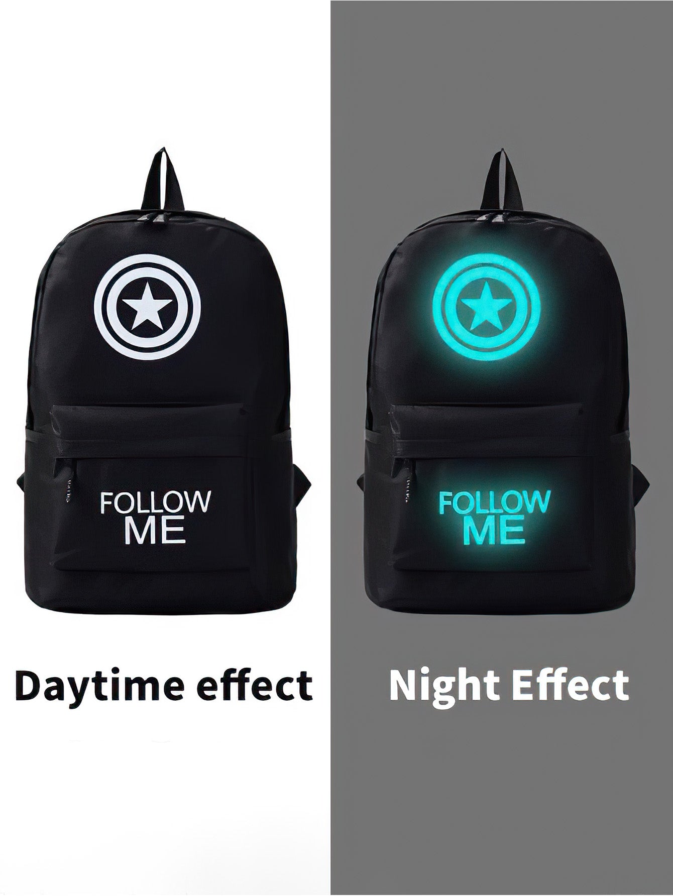 Glow-in-the-Dark Unisex Backpack – Trendy & Practical for School and Commuting