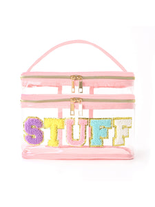 PVC transparent embroidered storage bag
