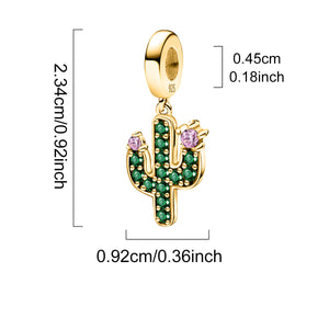 925 Sterling silver cactus bead
