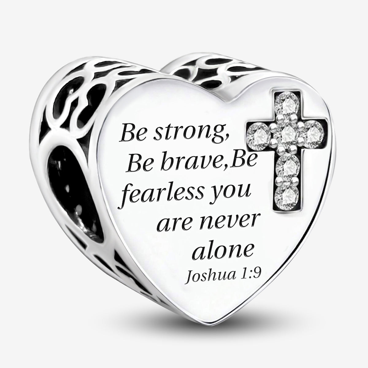 925 Sterling silver heart  charm bead