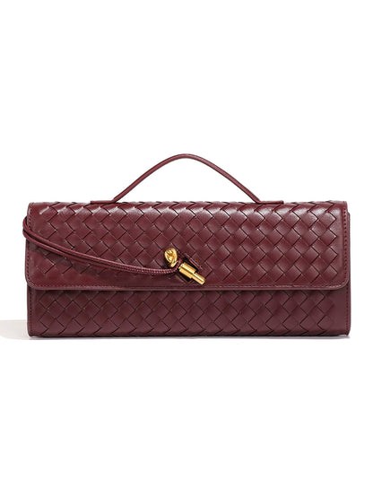 Vintage Woven Clutch Bag: Retro Accordion Crossbody for Evening & Daily Use - 16 Colours
