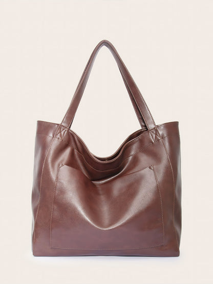 Vintage Style PU Leather Tote Bag - 7 Colours