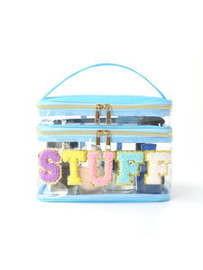 PVC transparent embroidered storage bag