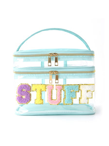 PVC transparent embroidered storage bag