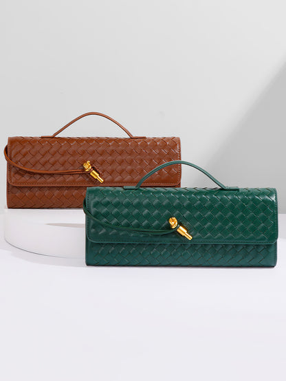 Vintage Woven Clutch Bag: Retro Accordion Crossbody for Evening & Daily Use - 16 Colours