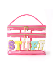 PVC transparent embroidered storage bag