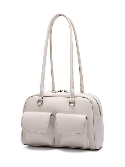 Minimalist Underarm Tote - Compact Commuter Bag with Hidden Compartment - 2 Colours