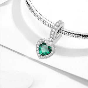 925 Sterling silver heart  charm bead