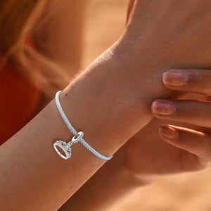 925 Sterling silver crown charm bead
