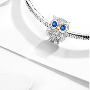 **Owl Beads | Platinum and Yellow Gold | Exquisite Zircon Inlay**