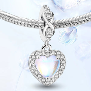 925 Sterling silver heart  charm bead