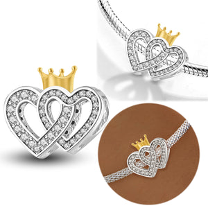 925 Sterling silver heart  charm bead