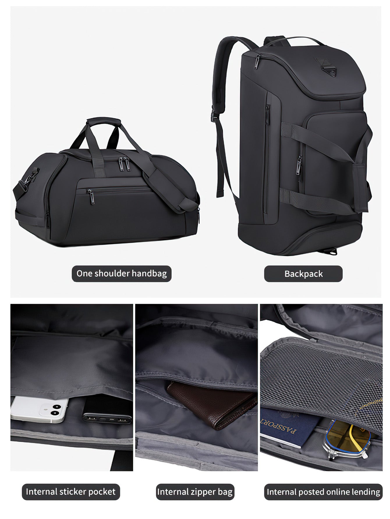 Multifunctional Sports & Travel Backpack with Independent Shoe Compartment - 2 Colors