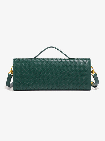 Vintage Woven Clutch Bag: Retro Accordion Crossbody for Evening & Daily Use - 16 Colours