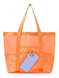 Multi-purpose foldable beach bag