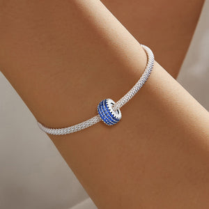 925 Sterling silver round charm bead