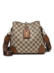 Retro Checkered Bucket Bag: Vintage-Inspired Crossbody for Women  - 2 Colours