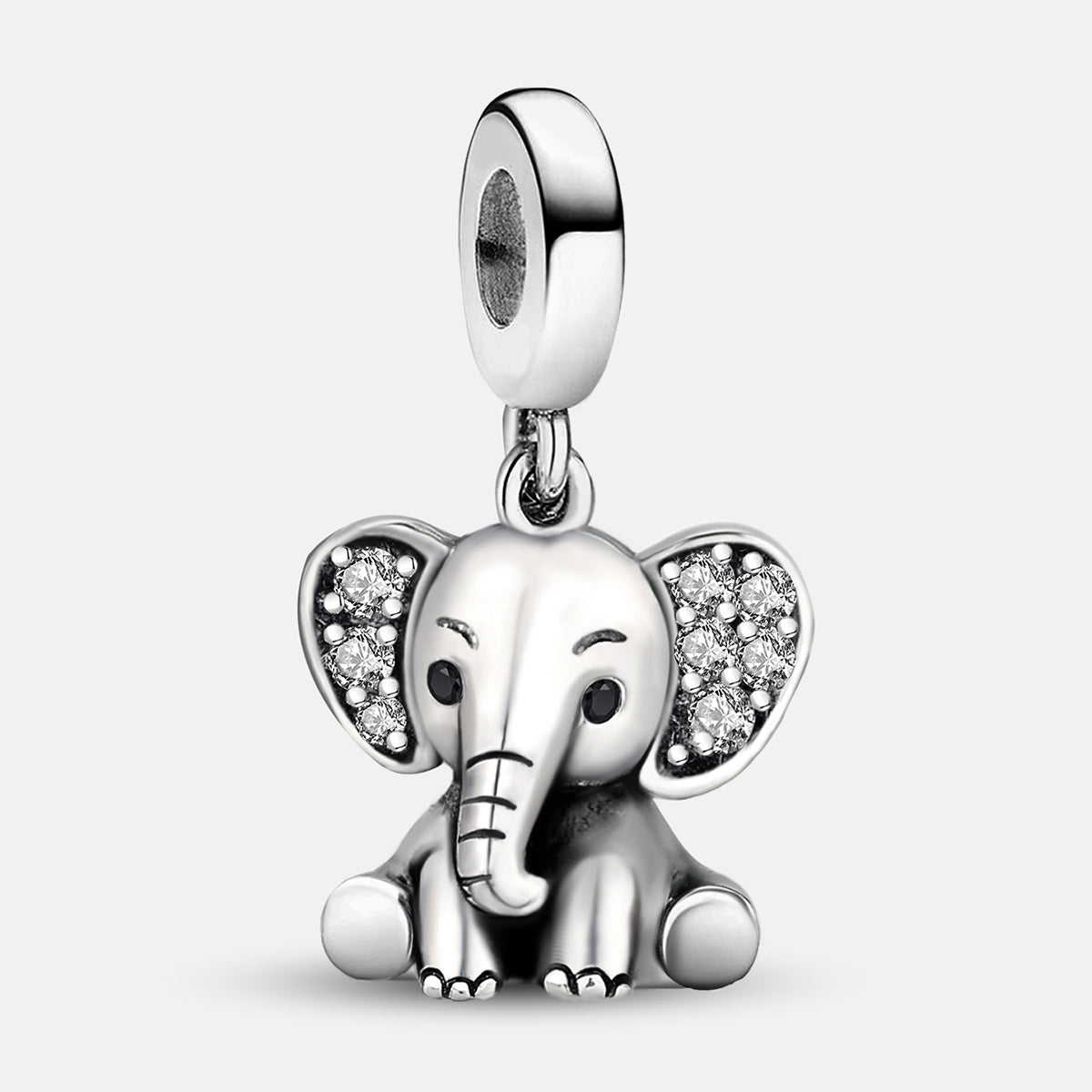 925 Sterling silver elephant charm bead