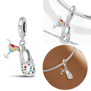 925 Sterling silver shoe charm bead