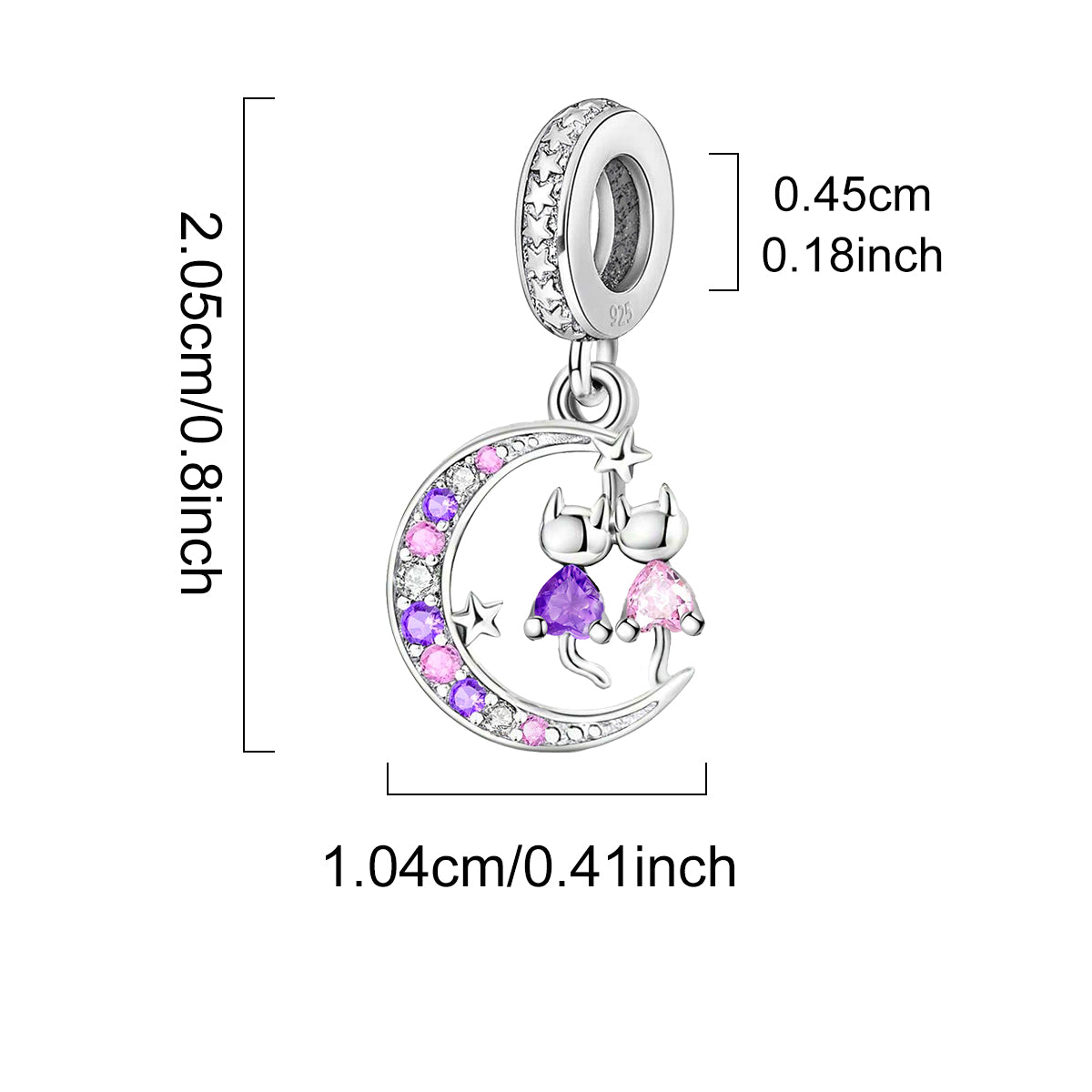 925 Sterling silver charm bead