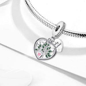 925 Sterling silver heart  charm bead