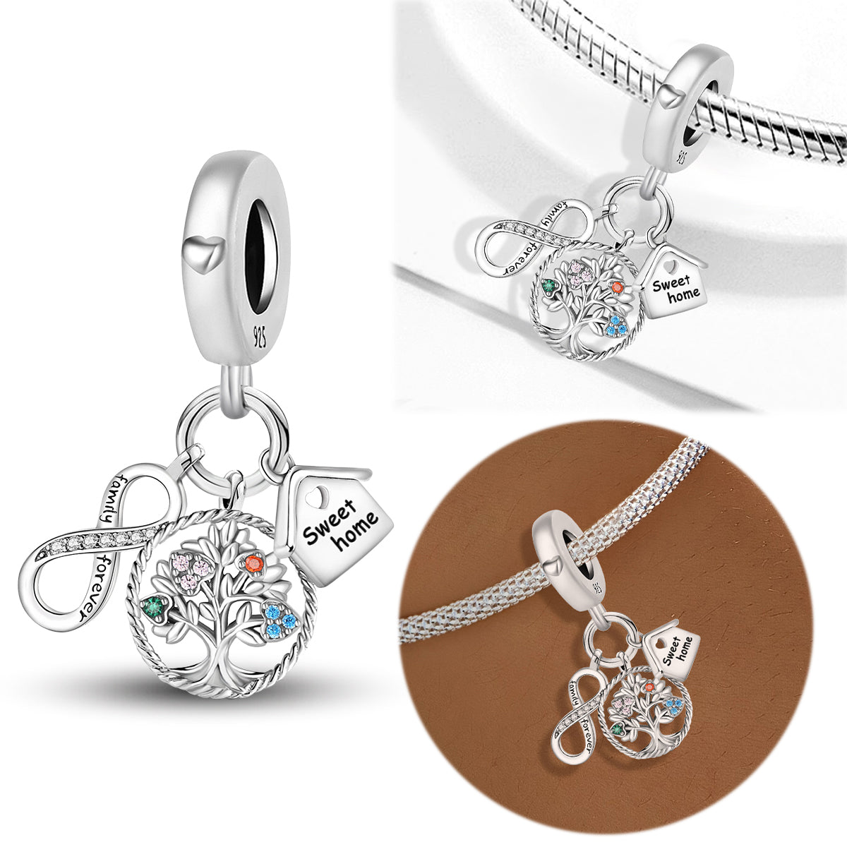 925 Sterling silver charm bead