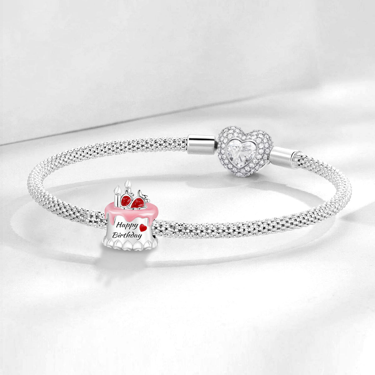 925 Sterling silver cake charm bead