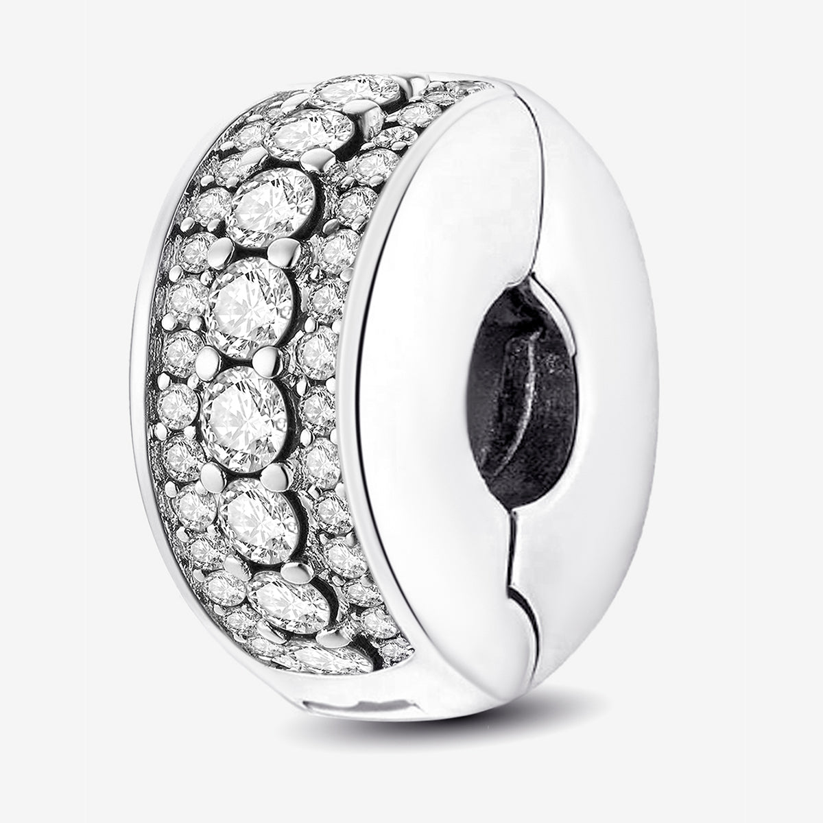 925 Sterling silver round  charm bead