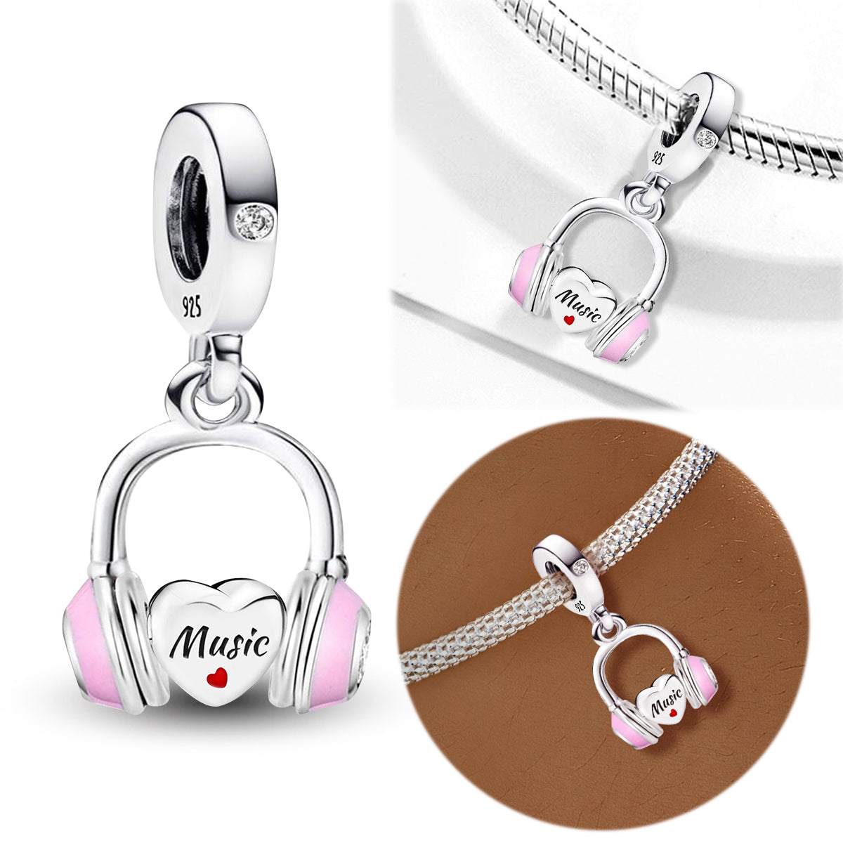 925 Sterling silver charm bead