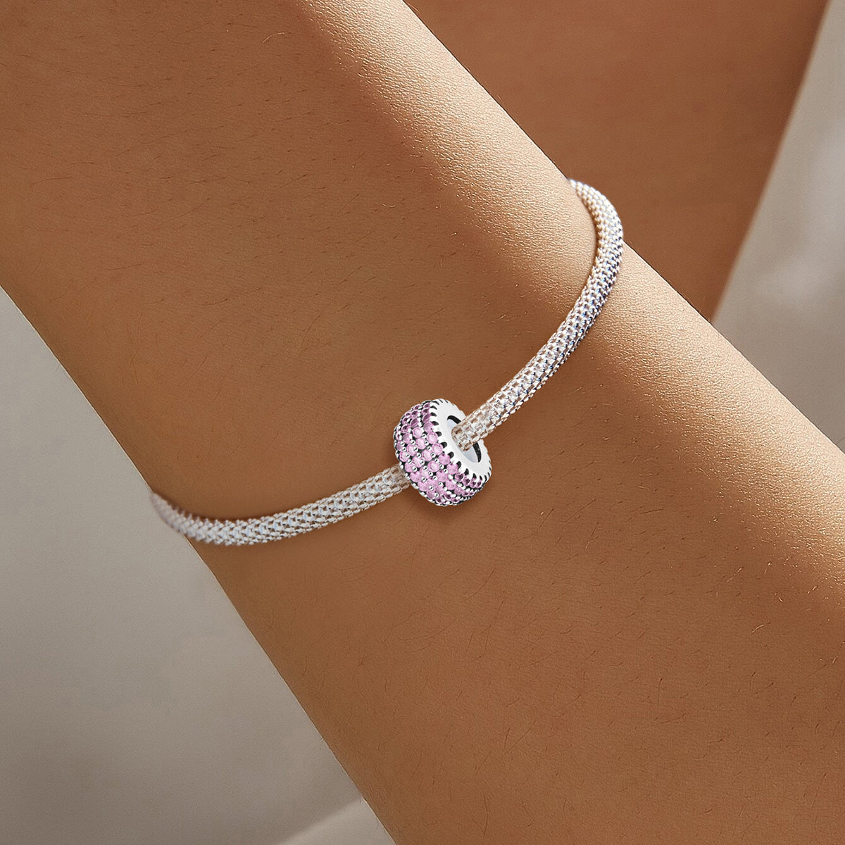 925 Sterling silver round charm bead