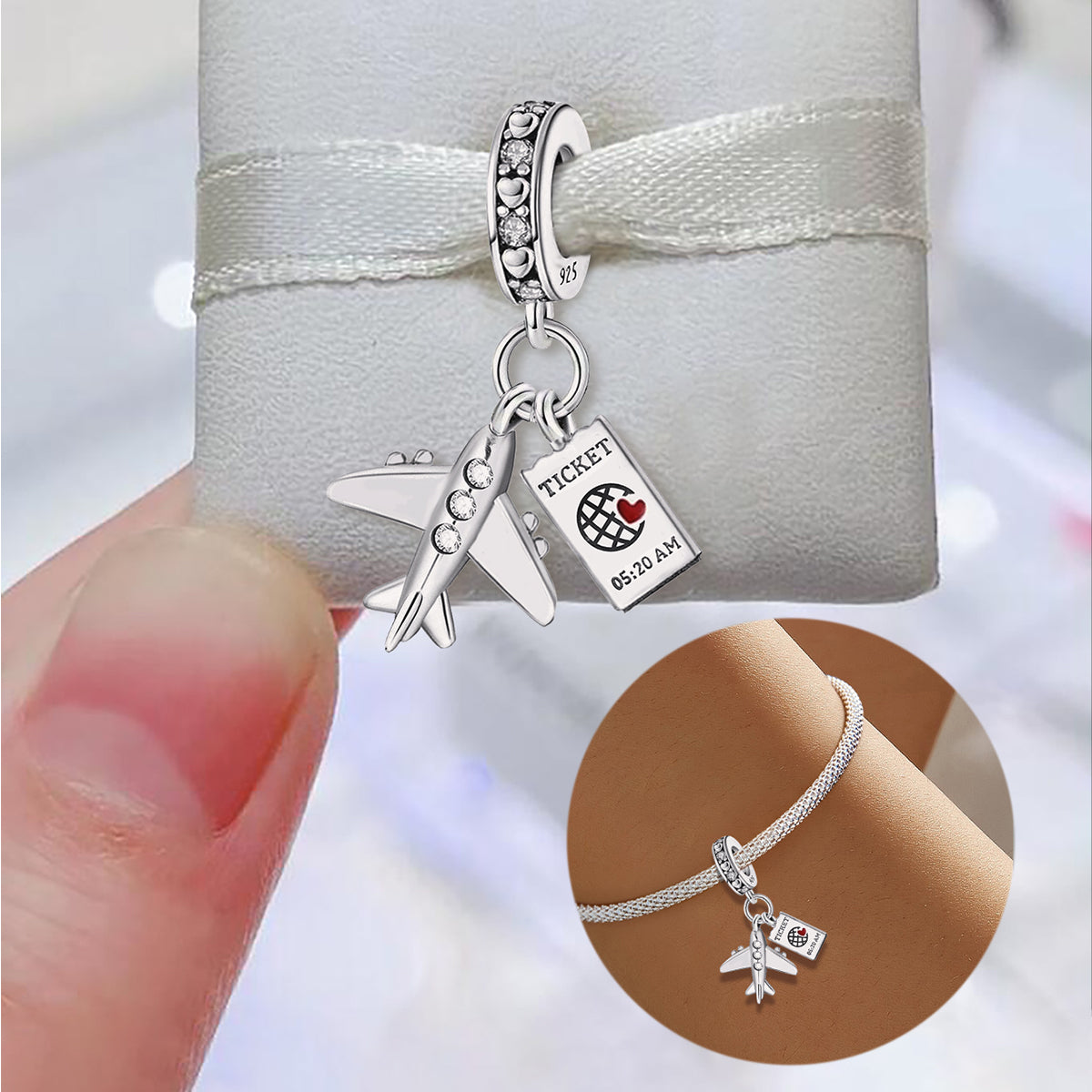 925 Sterling silver charm bead