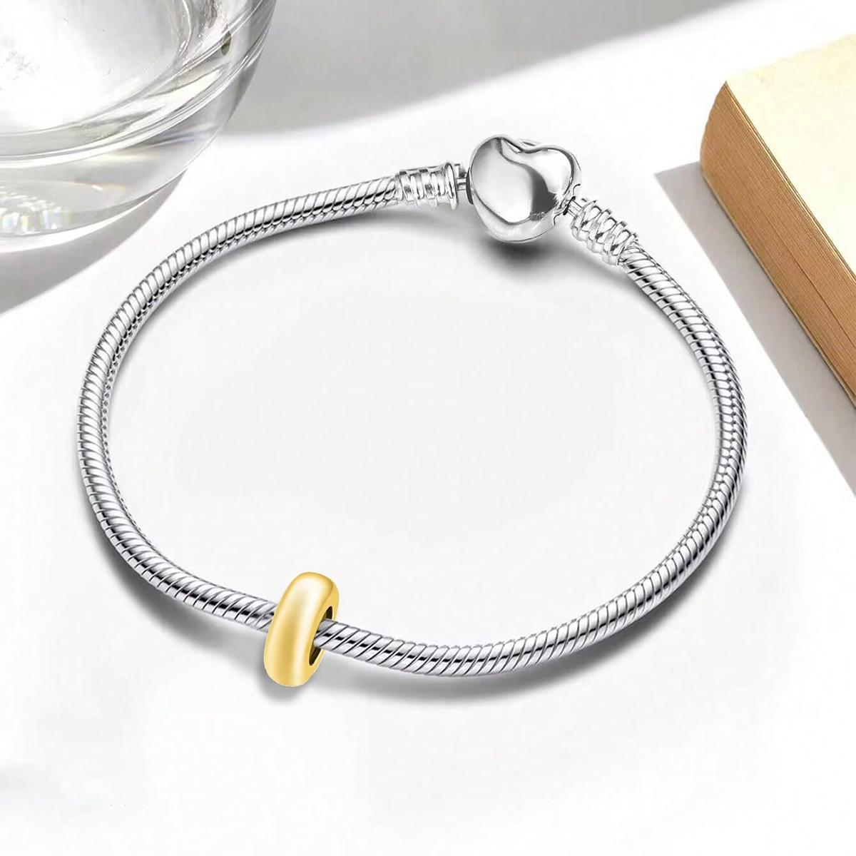 925 Sterling silver round charm bead