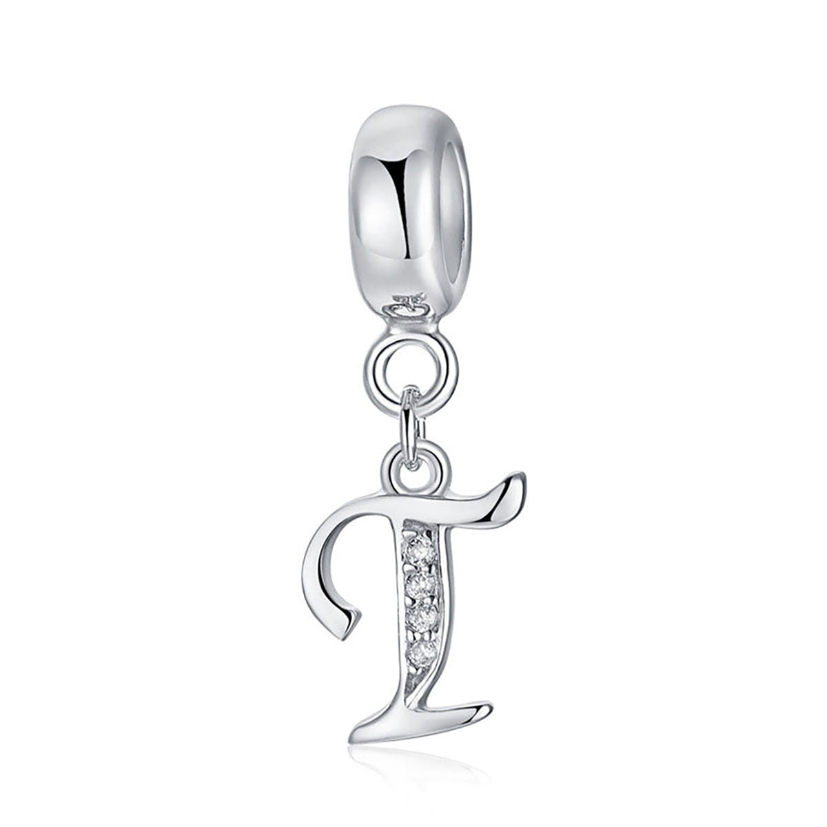 925 Sterling silver letter charm bead