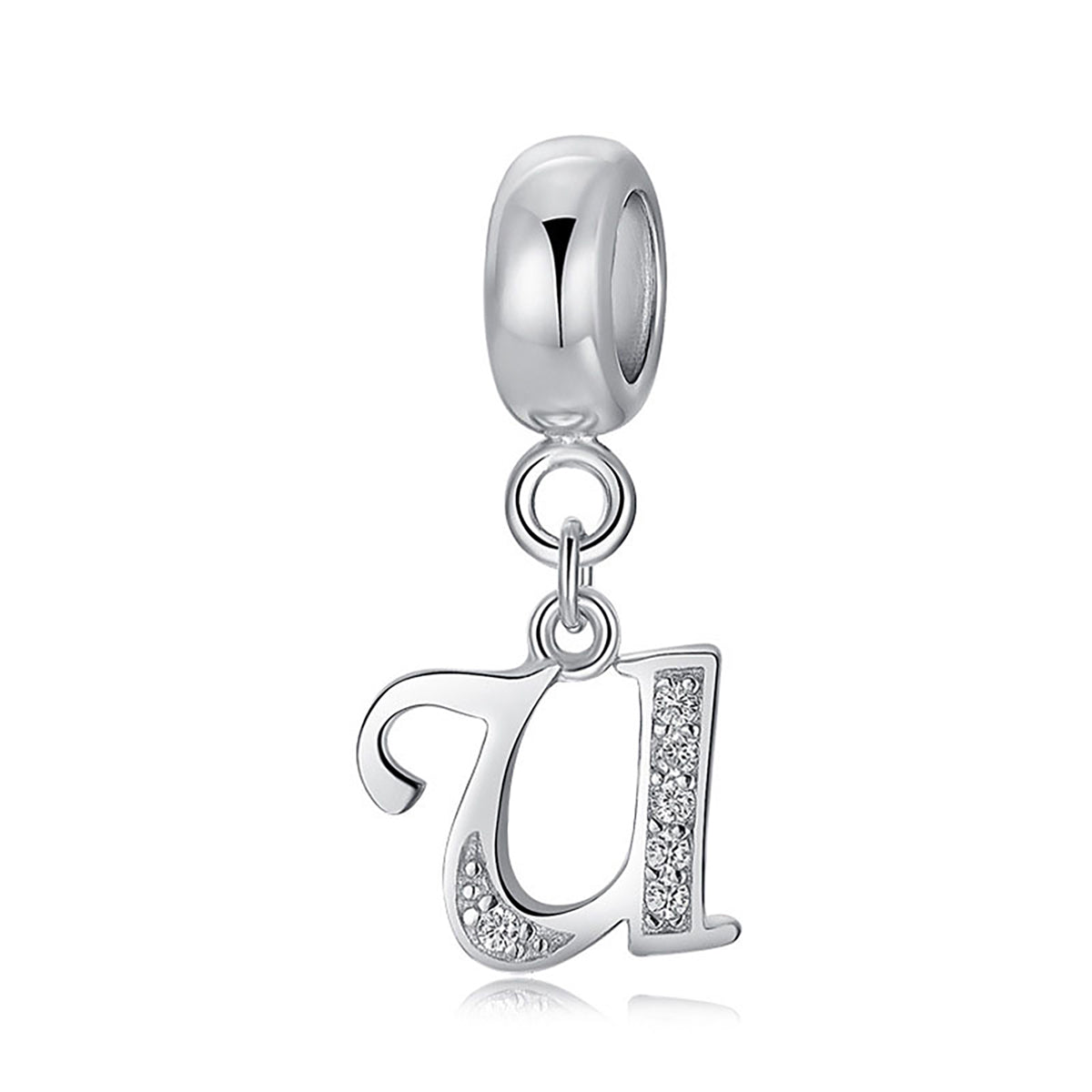 925 Sterling silver letter charm bead