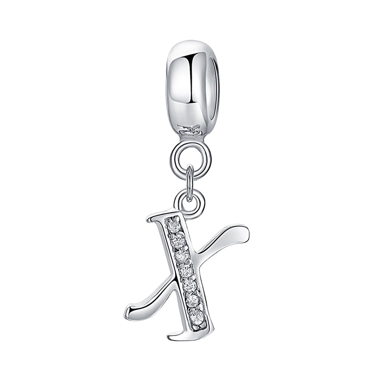 925 Sterling silver letter charm bead