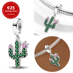 925 Sterling silver cactus bead