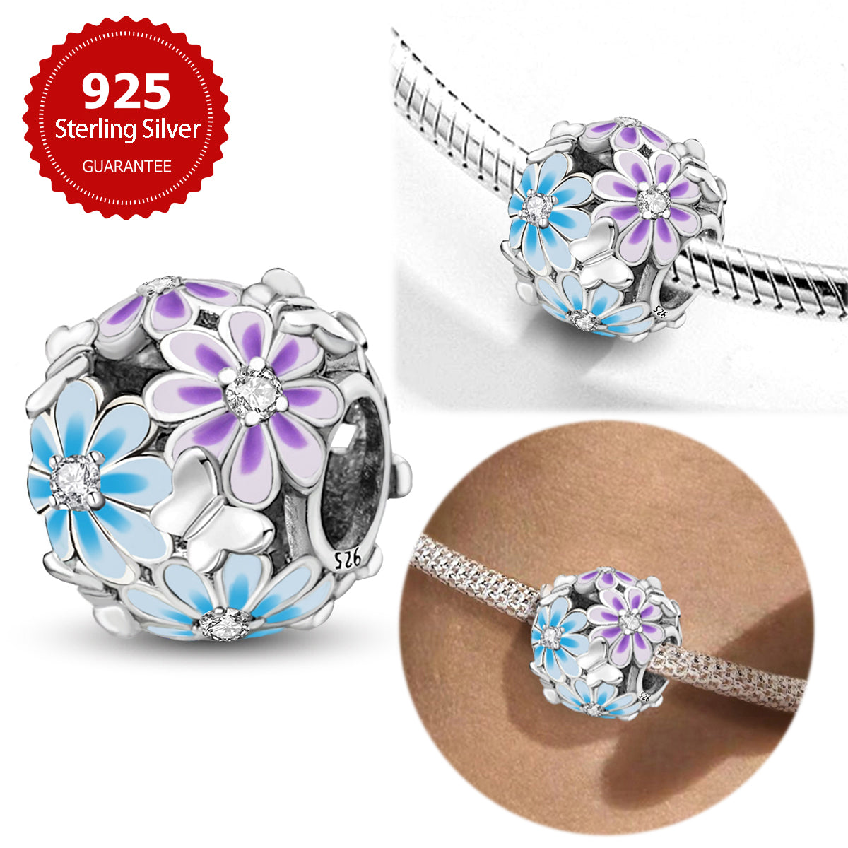 925 Sterling silver charm bead