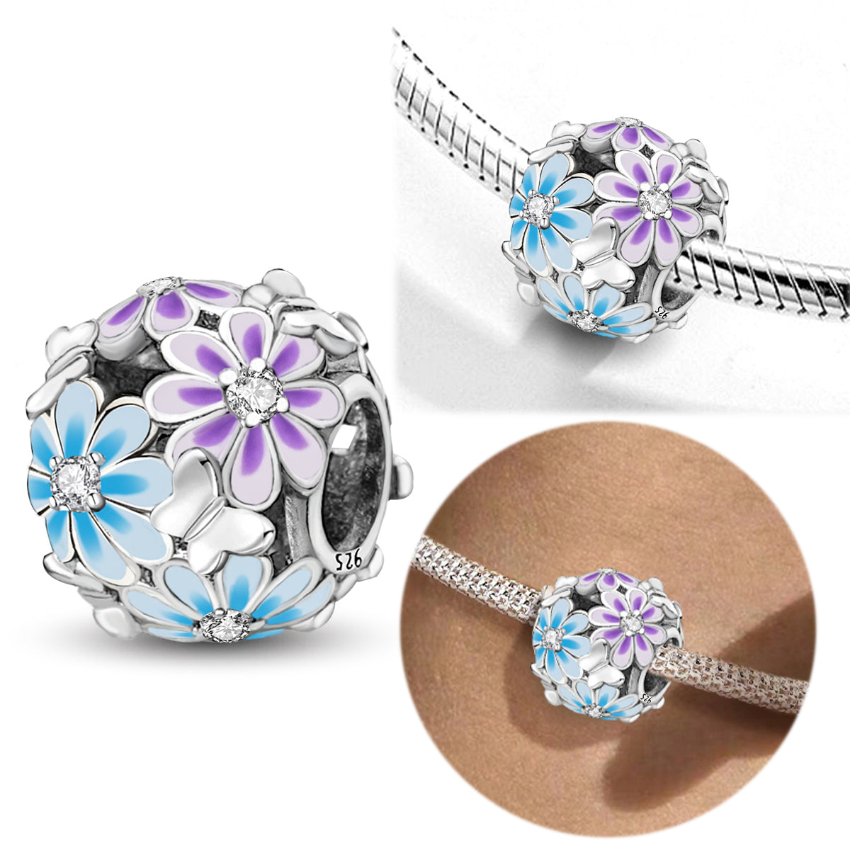 925 Sterling silver charm bead