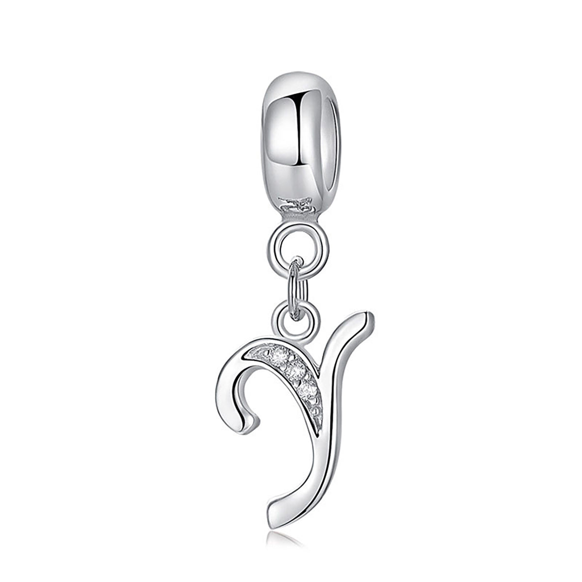 925 Sterling silver letter charm bead