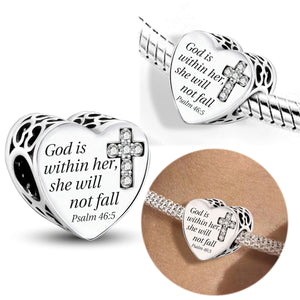 925 Sterling silver heart  charm bead