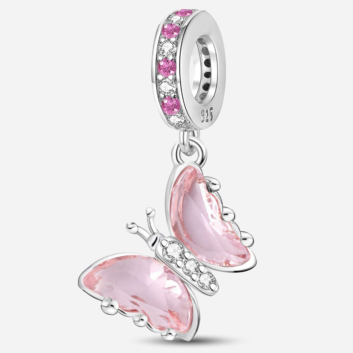 925 Sterling silver butterfly charm bead